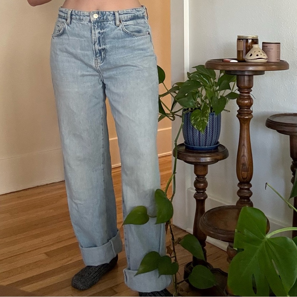 Reformation Preston High Rise Cuffed Straight Jean